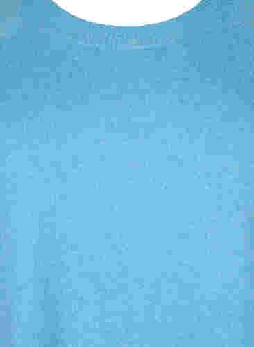 Meleerattu neulepusero nappiyksityiskohdilla, River Blue WhiteMel., Packshot image number 2