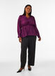 Kiilt&auml;v&auml; viskoosipusero peplum-efektill&auml;, Violetti, Model image number 1