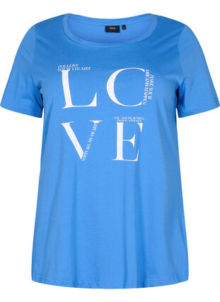 Lyhythihainen puuvillainen t-paita painatuksella, Regatta LOVE, Packshot image number 0