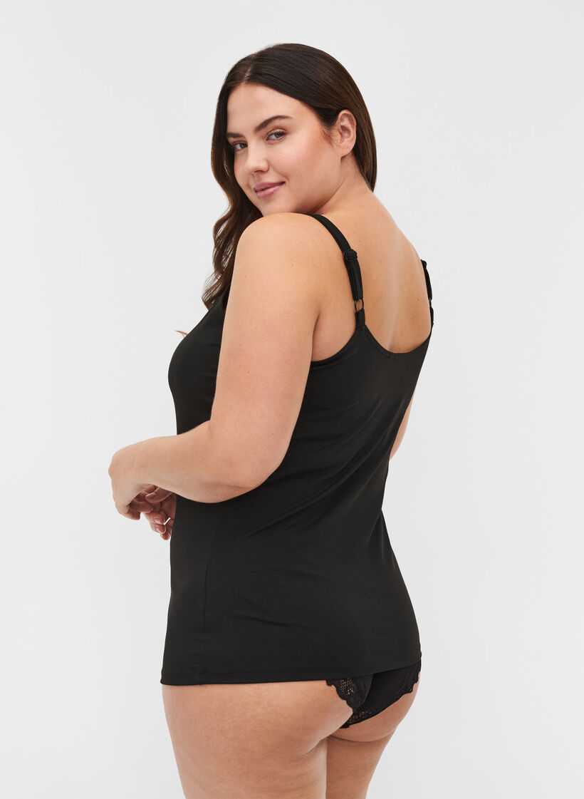 Kevyt shapewear-toppi säädettävillä olkaimilla , Black, Model image number 1
