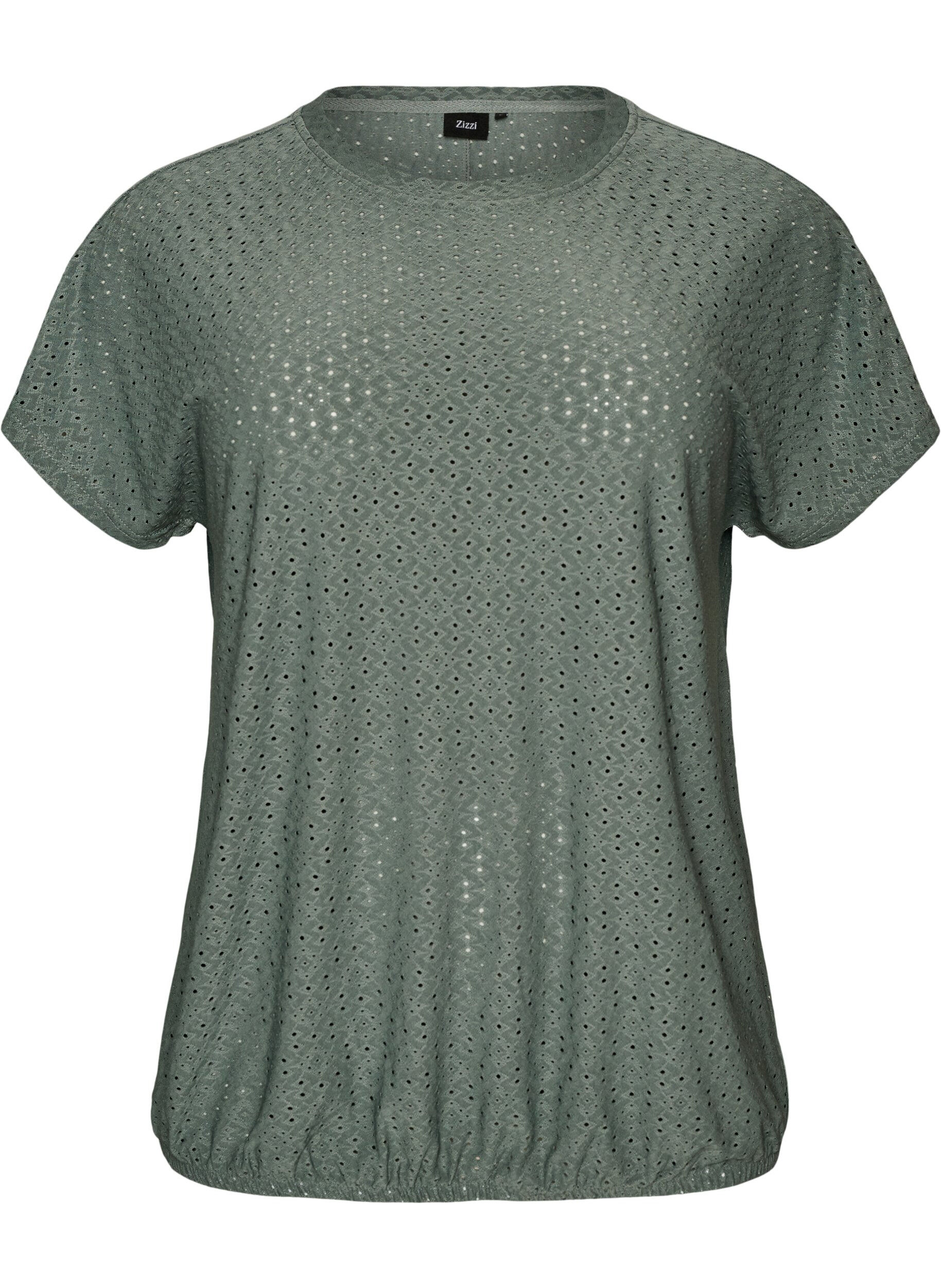 ZizziPusero brodeerauksella ja kevyell&auml; pallomaisella efektill&auml;, Vihre&auml;, Packshot image number 0