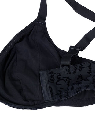 Täysin peittävät rintaliivit tekstipainatuksella, Black, Packshot image number 3