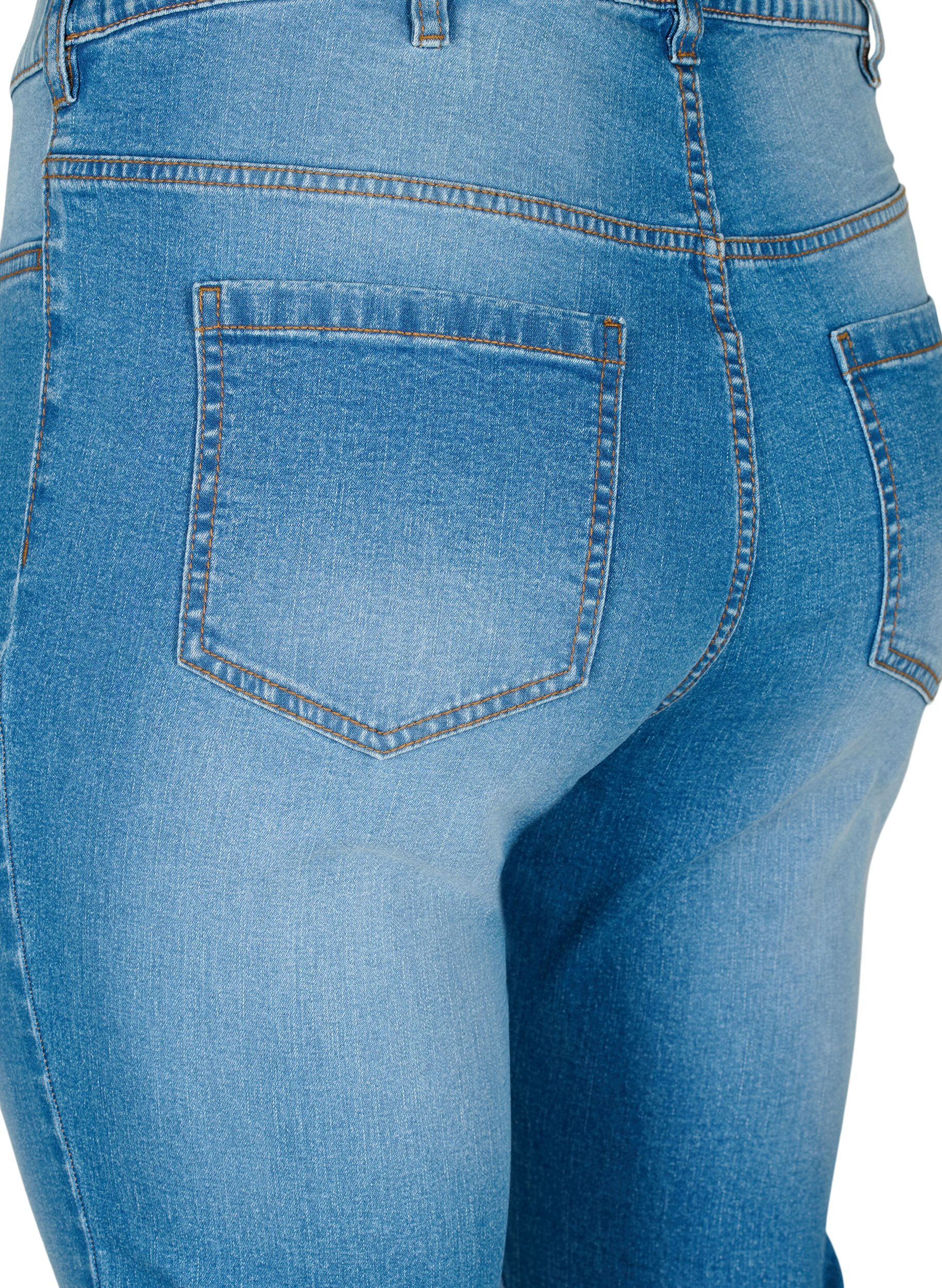 ZizziFarkkulegginsit takataskuilla, Blue denim, Packshot image number 3