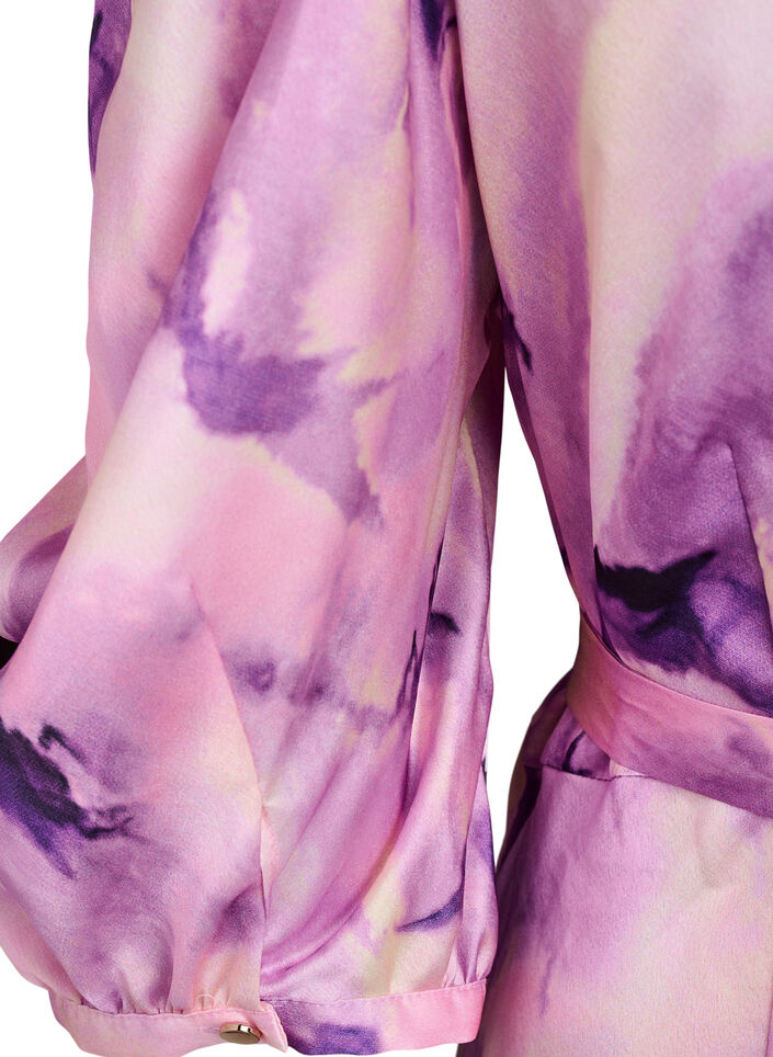 Lyhythihainen juhlamekko vy&ouml;nauhalla, Violetti, Packshot image number 3