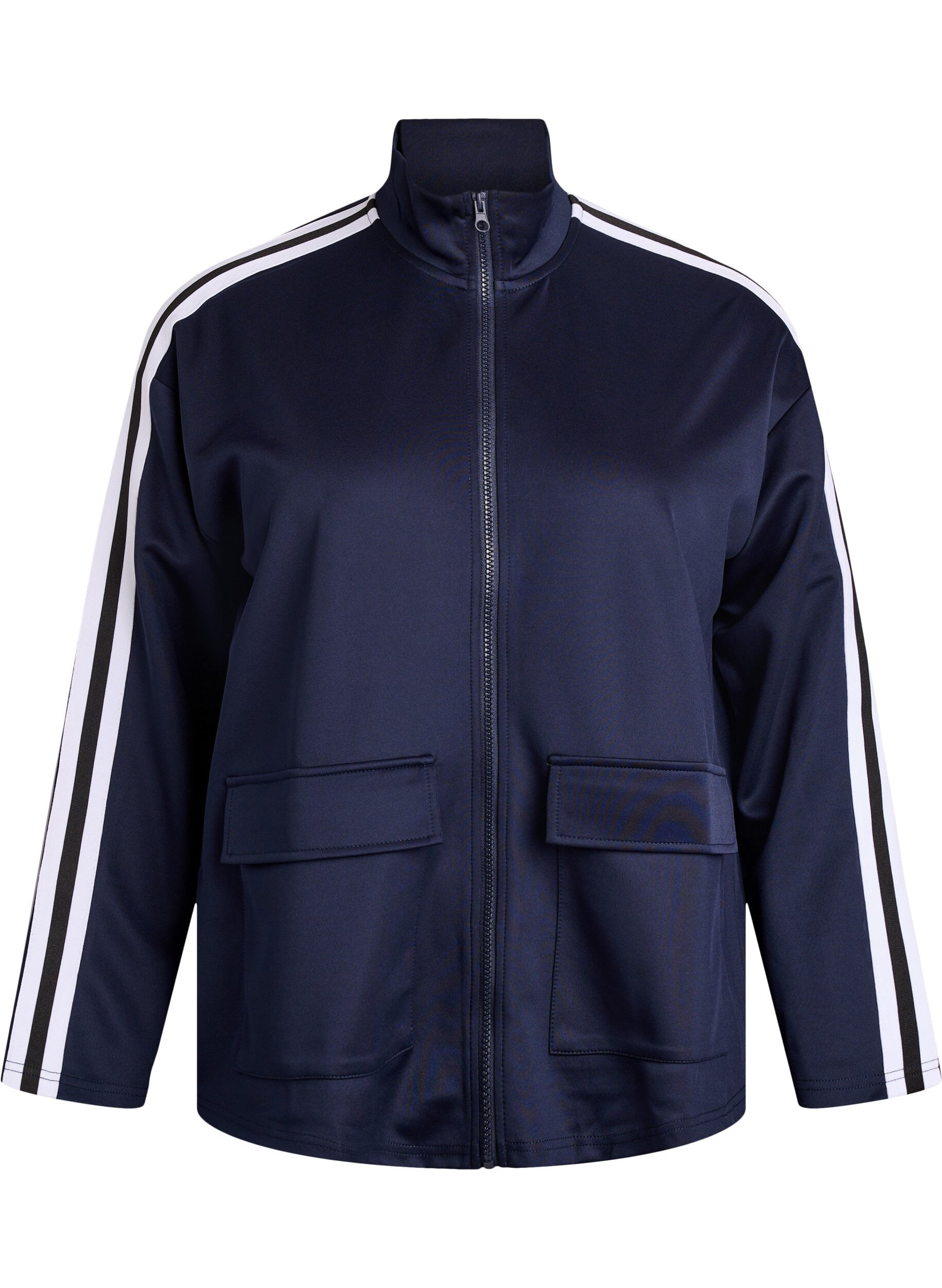 Verkkatakki raidoilla ja taskuilla