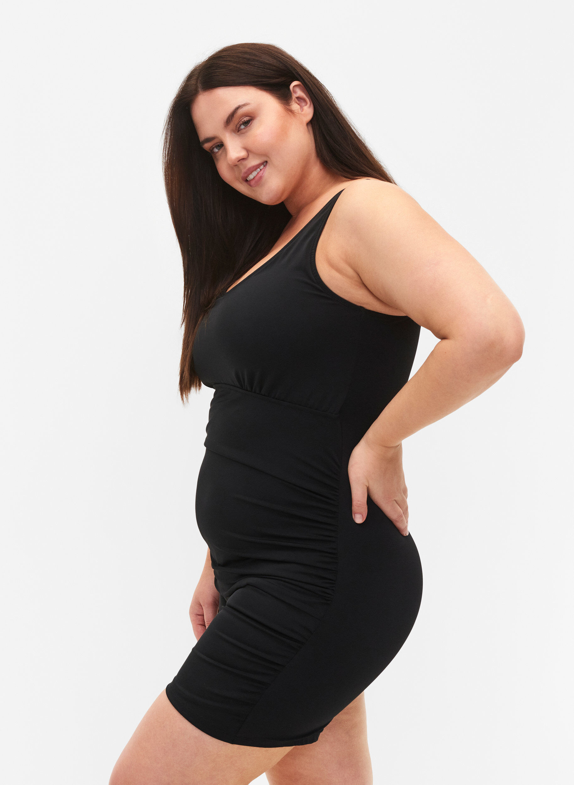 Zizzi Lahkeellinen uimapuku, Musta, Model image number 2