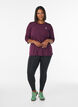 Treeniyl&auml;osa 3/4-hihoilla, Violetti, Model image number 1