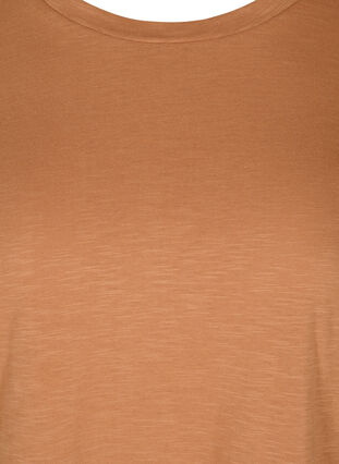 Puuvillainen t-paita lyhyillä hihoilla, Pecan Brown, Packshot image number 2