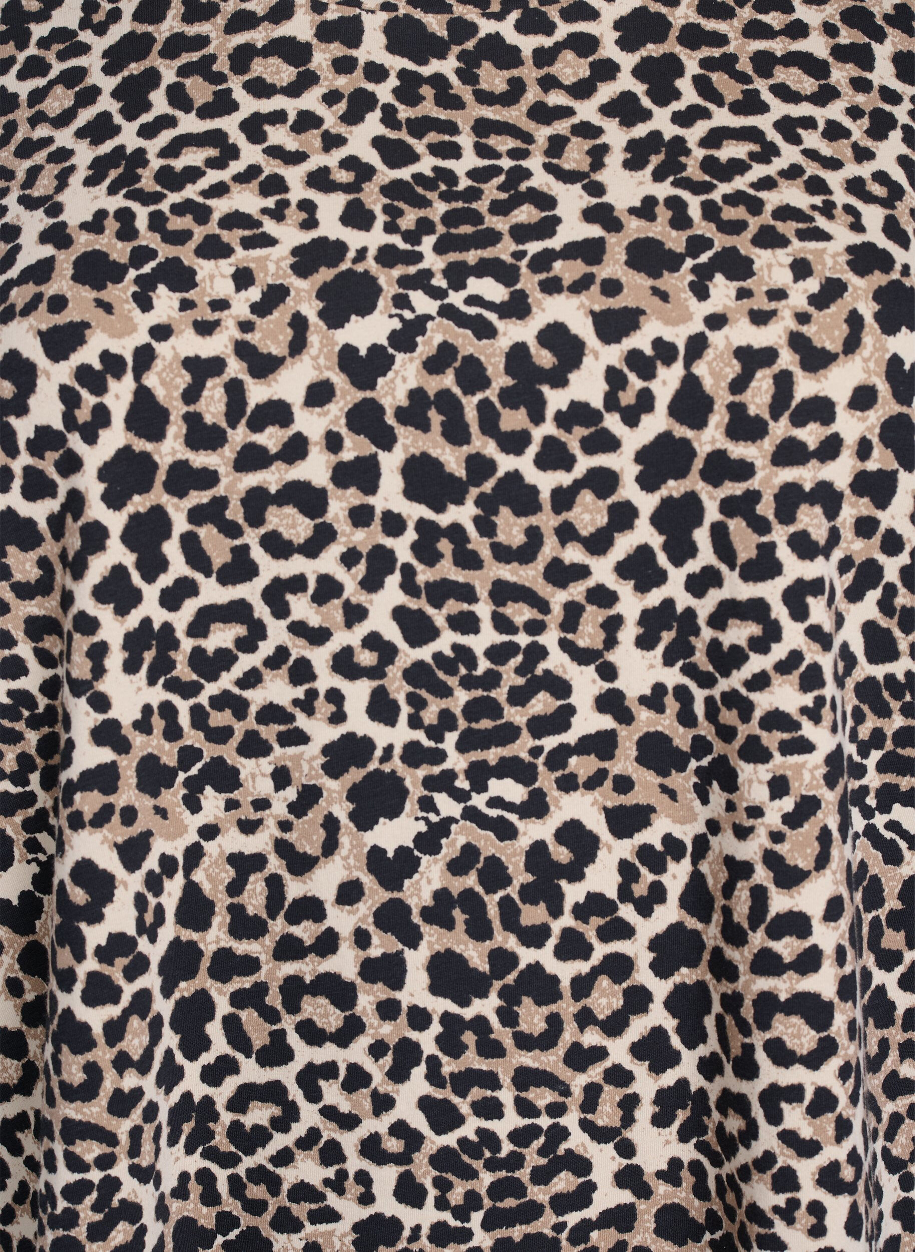 Zizzi Py&ouml;re&auml;kauluksinen T-paita, jossa kauttaaltaan printti, Ruskea, Packshot image number 2