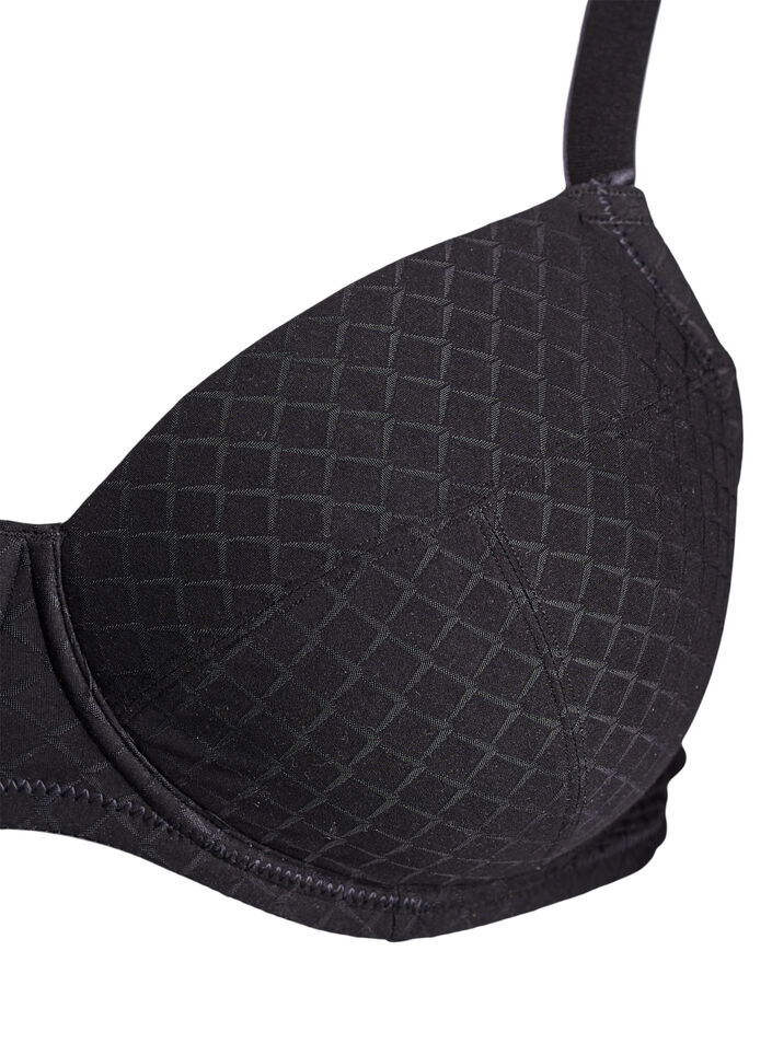Topatut mikrokuiturintaliivit ruutukuviolla, Musta, Packshot image number 2