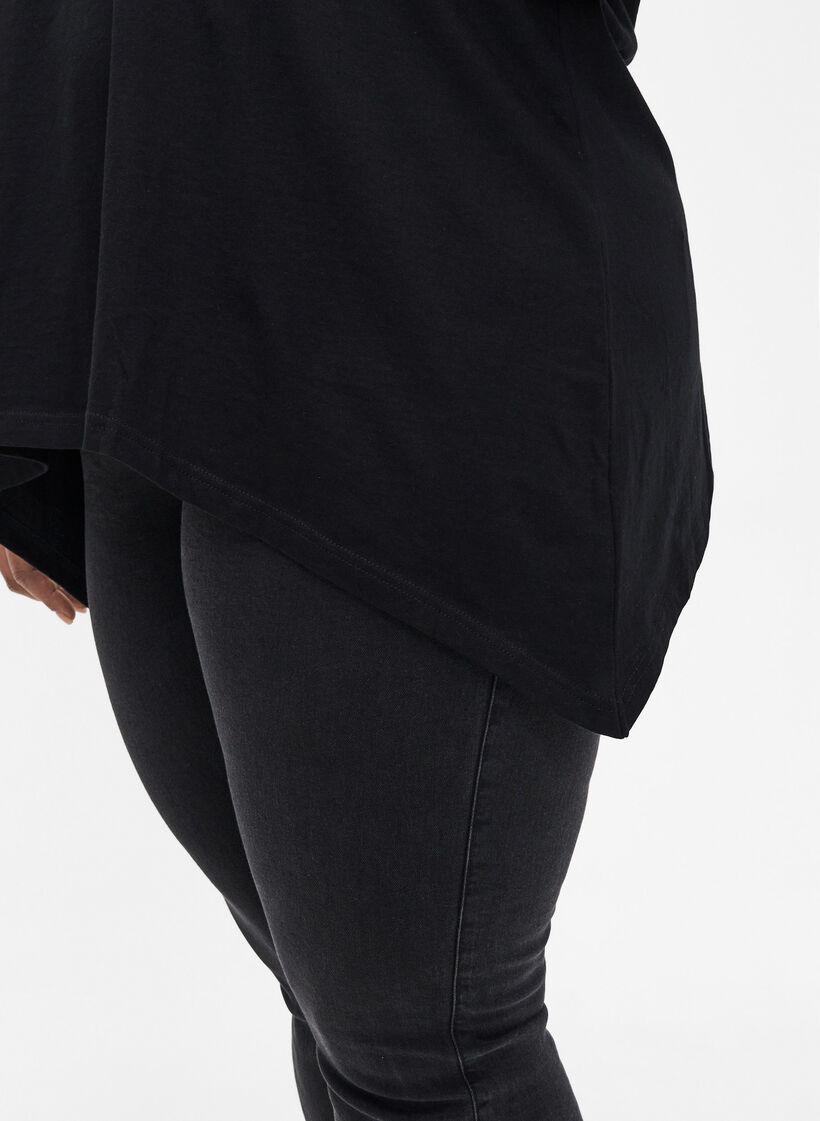 Lyhythihainen puuvillainen t-paita, Black W. Sun, Model image number 2