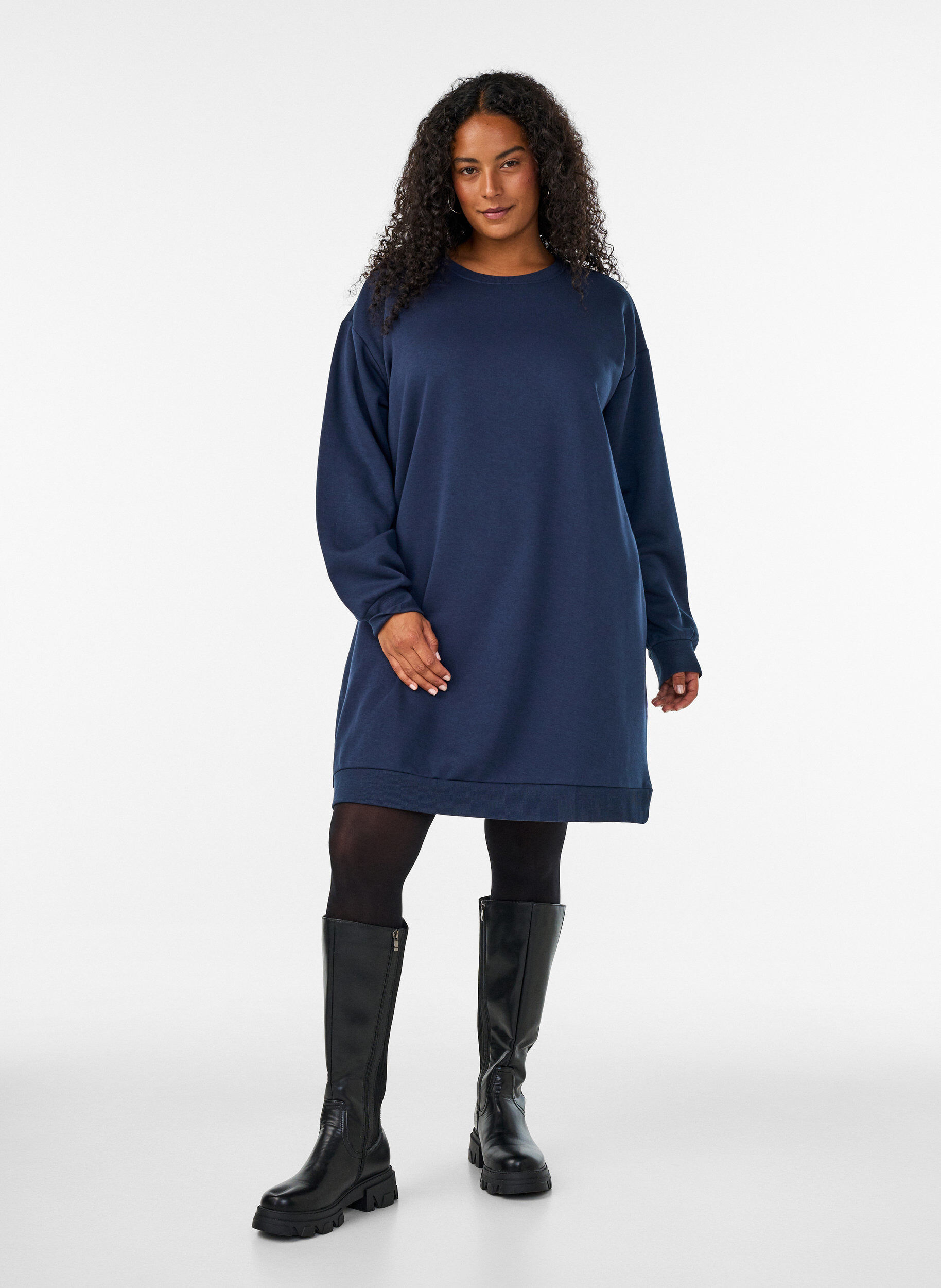 ZizziV&auml;lj&auml; collegemekko taskuilla, Sininen, Model image number 1
