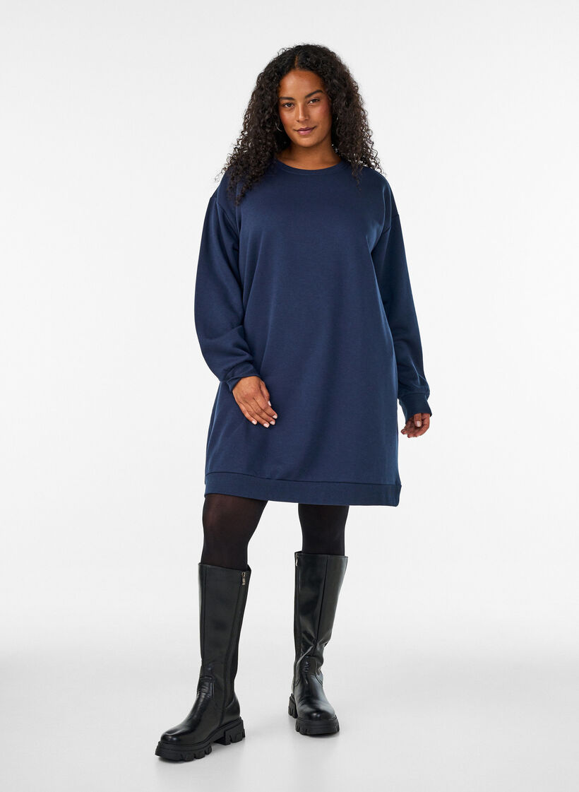 V&auml;lj&auml; collegemekko taskuilla, Sininen, Model image number 1