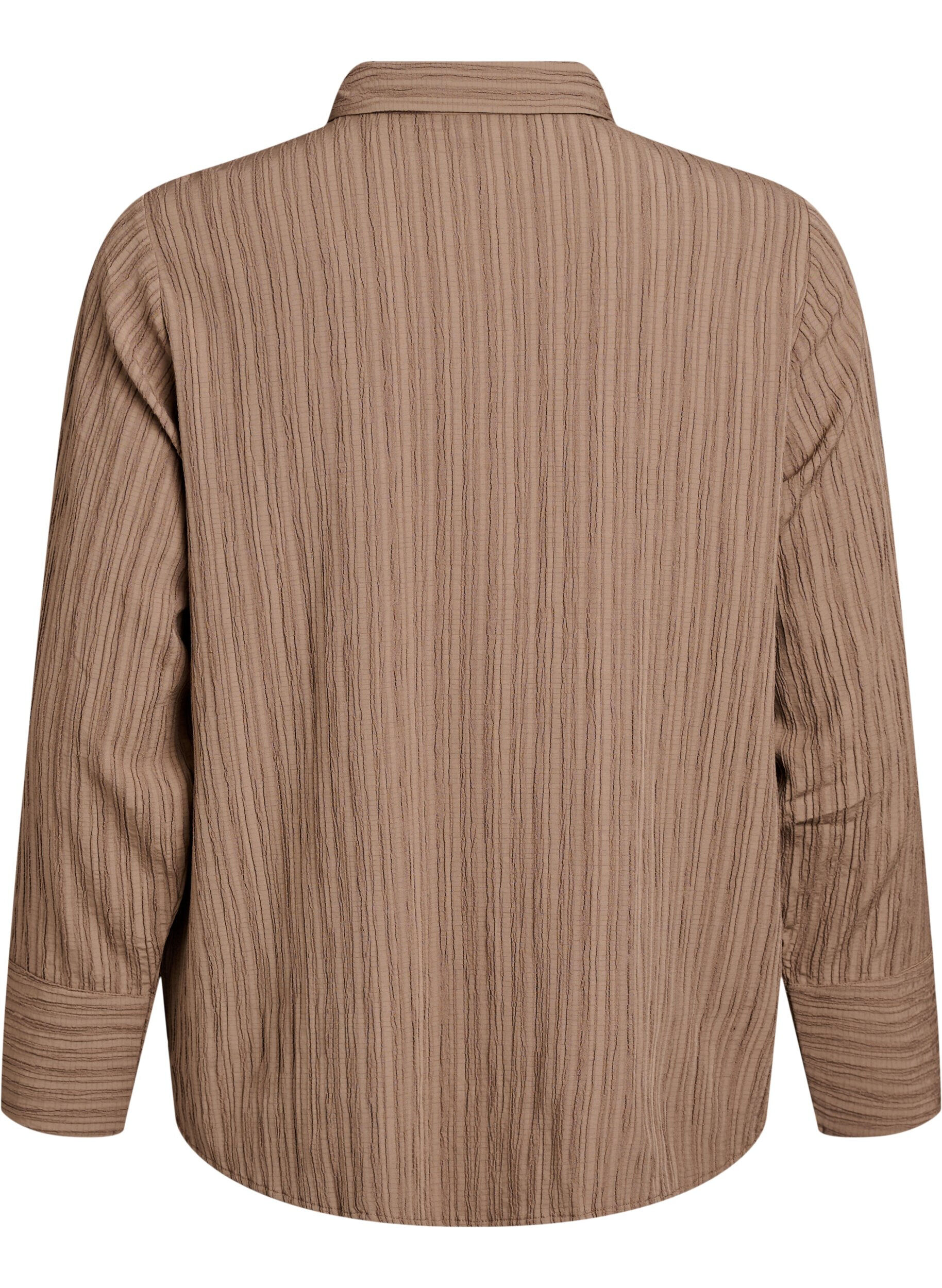 Zizzi FLASH - Paita tekstuurilla, Ruskea, Packshot image number 1