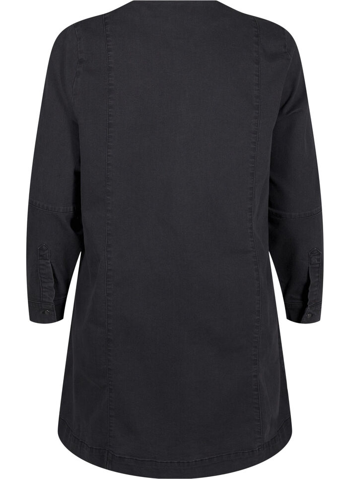 A-mallinen farkkumekko vetoketjulla, Grey Washed, Packshot image number 1