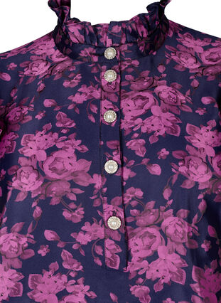 Mekko röyhelöyksityiskohdilla ja helminapeilla, Dark Blue Pink, Packshot image number 2