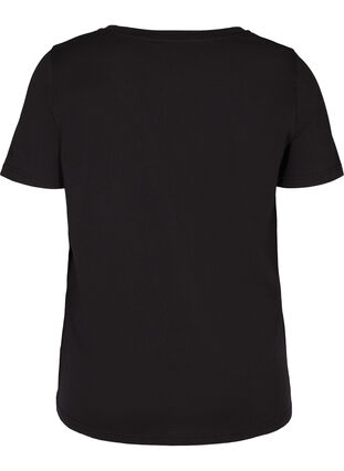 Lyhythihainen t-paita printillä, Black, Packshot image number 1