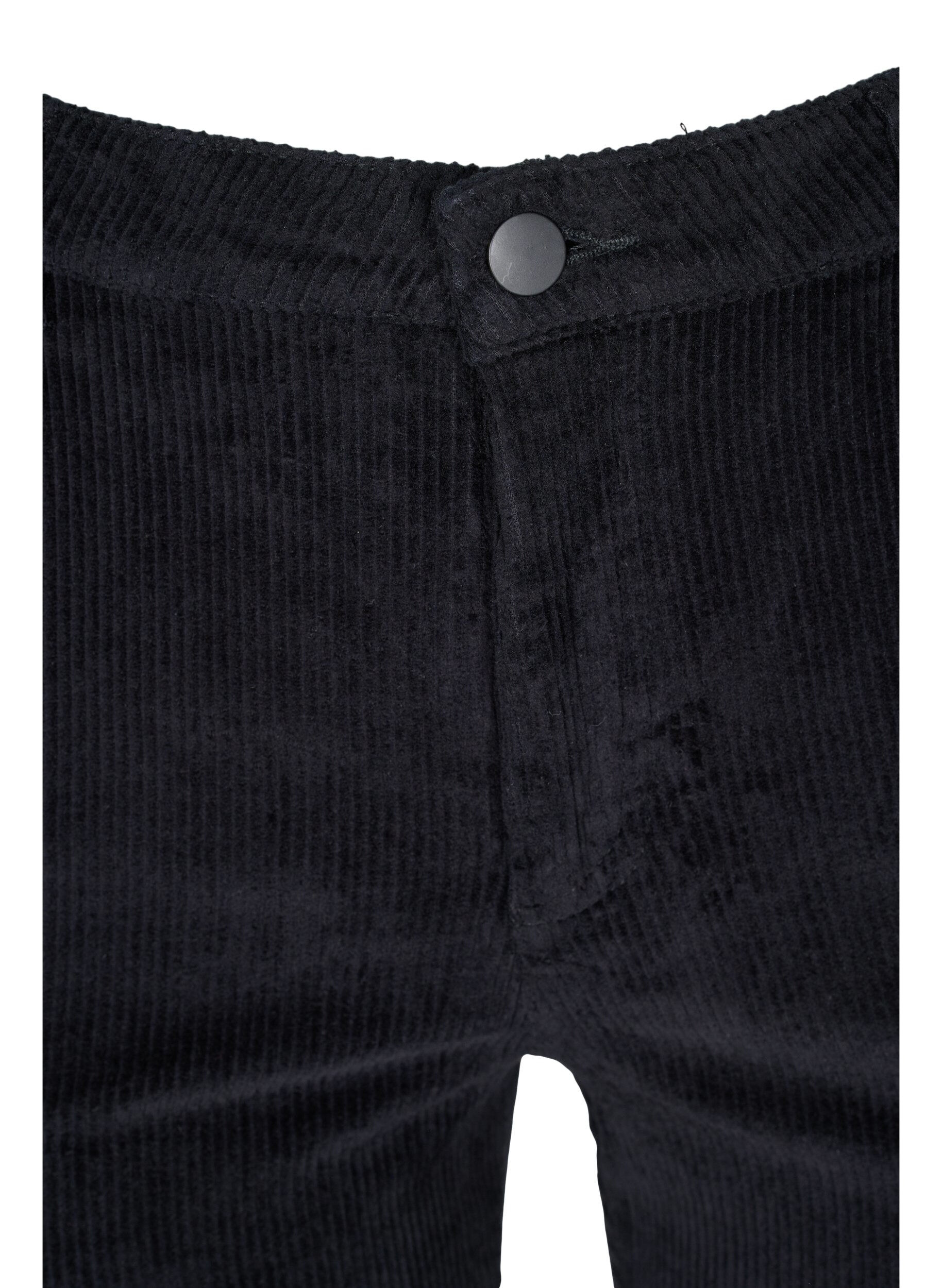 Zizzi Bootcut samettihousut, Black, Packshot image number 2