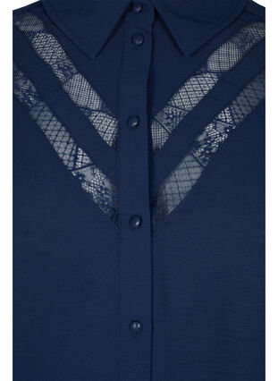 Pitkä paita pitsiyksityiskohdilla, Navy Blazer, Packshot image number 2
