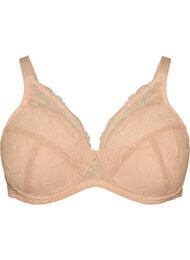 Topatut pitsirintaliivit kaaritukien kera, Beige