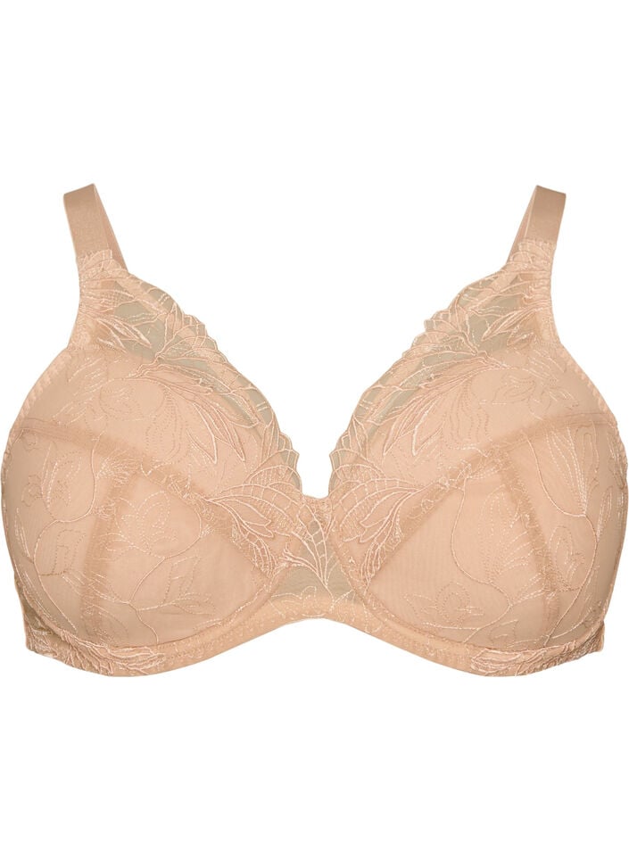 Topatut pitsirintaliivit kaaritukien kera, Beige, Packshot image number 0