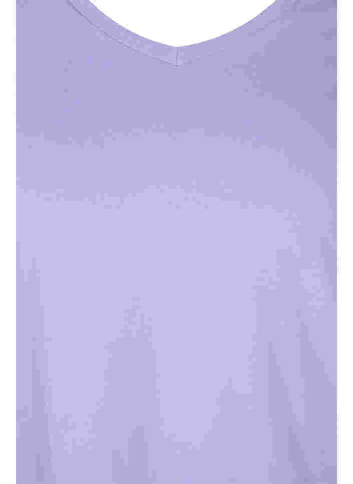 Yksivärinen perus t-paita puuvillasta, Paisley Purple, Packshot image number 2