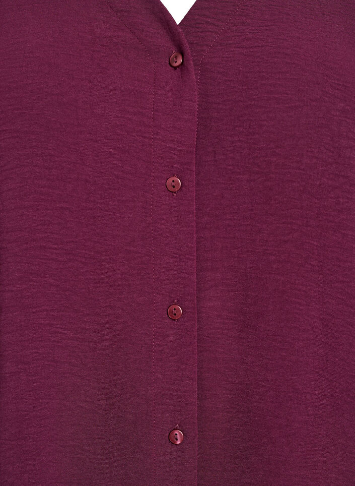 V-aukkoinen paitapusero 3/4-hihoilla, Punainen, Packshot image number 2