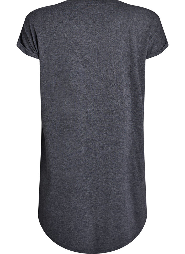 Lyhythihainen y&ouml;paita tekstipainatuksella, Musta, Packshot image number 1