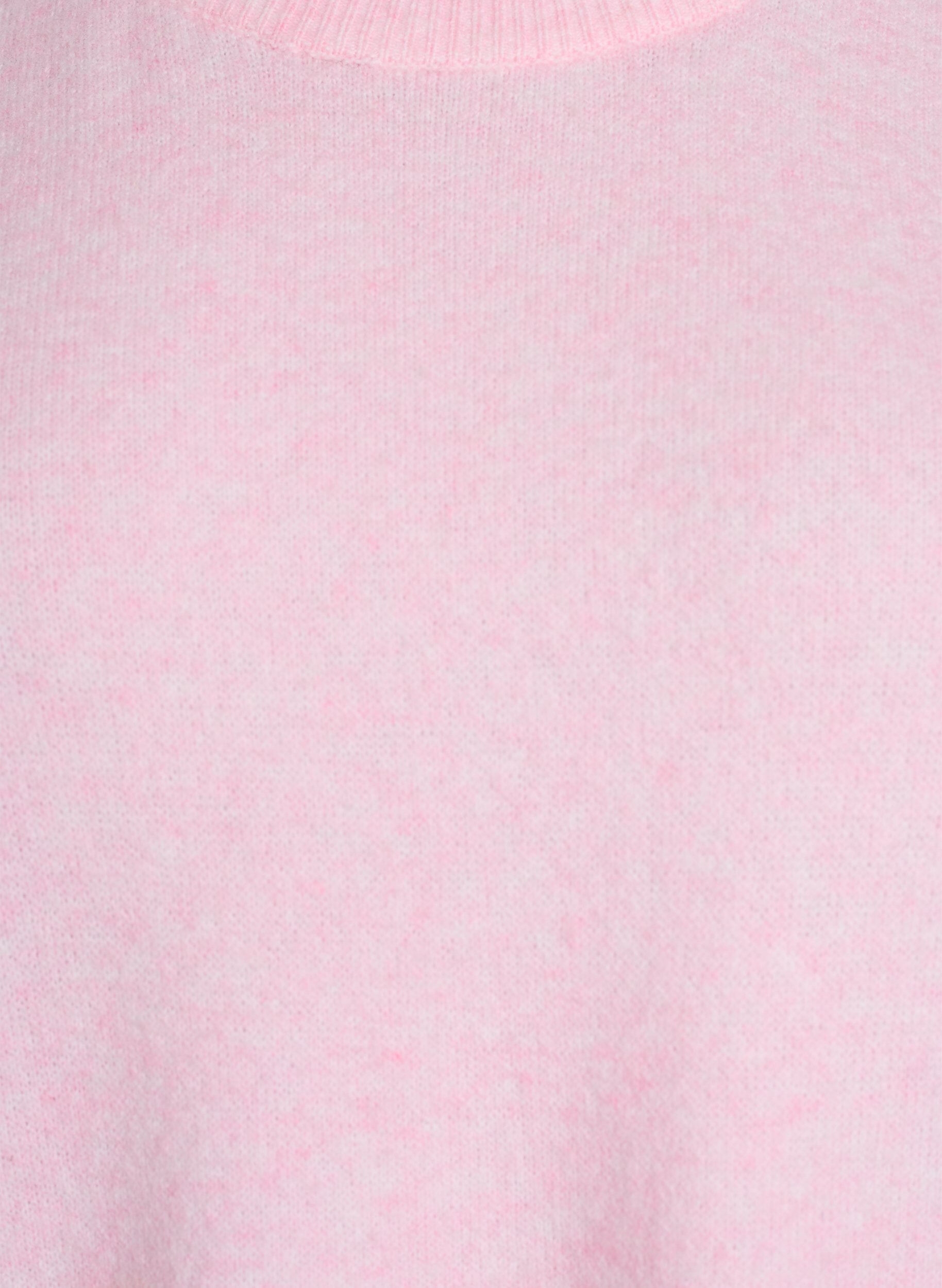ZizziV&auml;lj&auml; neulepusero, jossa on lyhyet hihat, Vaaleanpunainen, Packshot image number 2