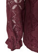 Pitk&auml;hihainen pusero pitsikuviolla, Tumma Bordeaux, Packshot image number 3