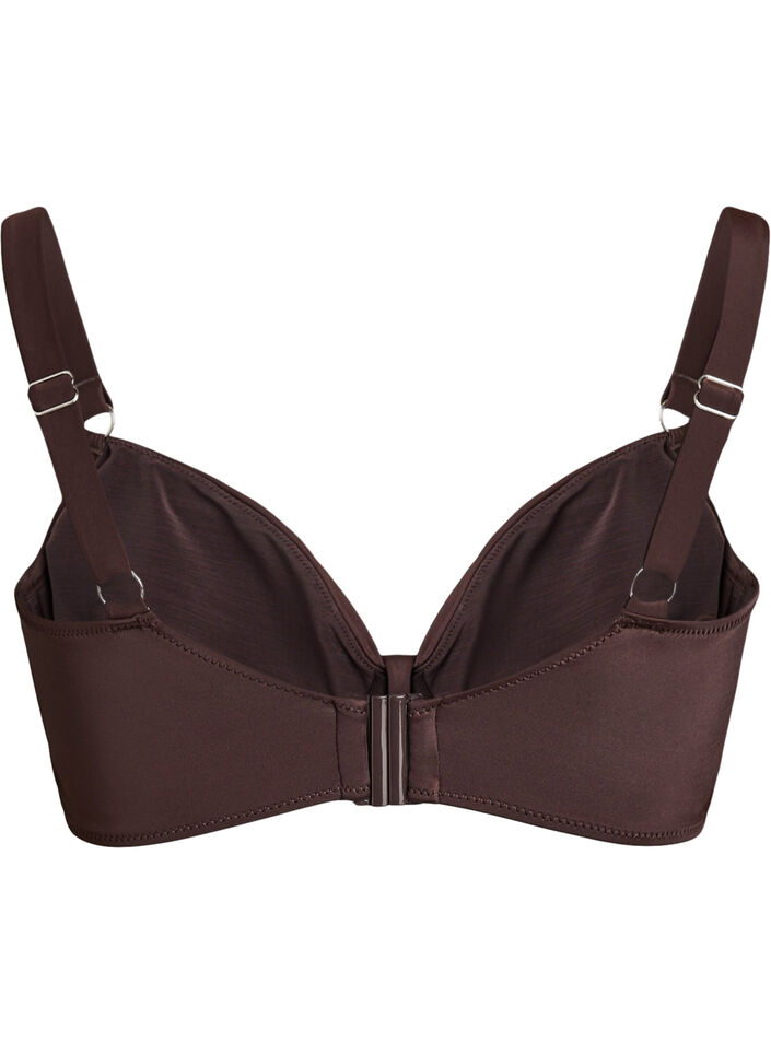 Bikiniliivit, joissa on kaarituet ja laskostus, Ruskea, Packshot image number 1