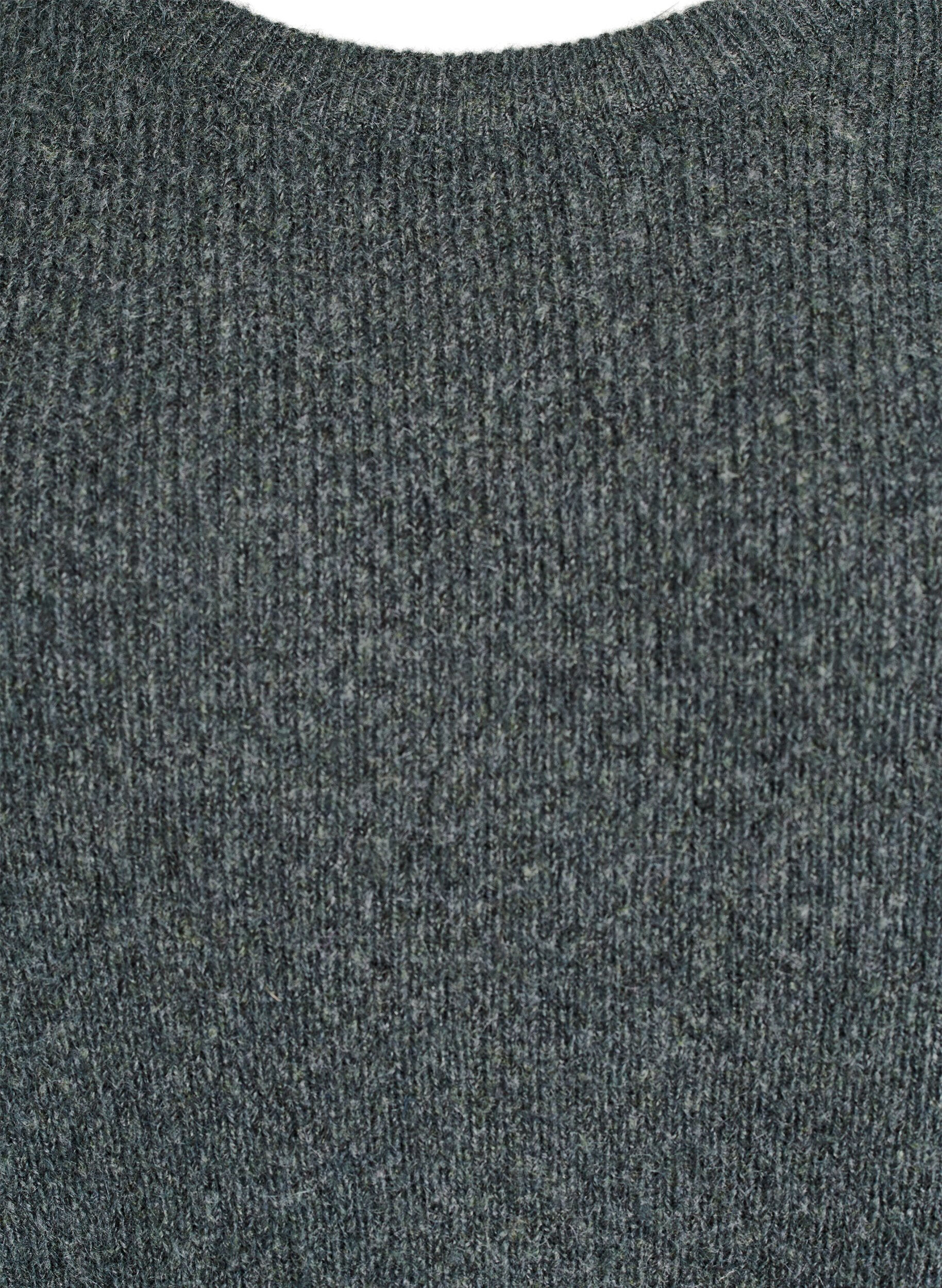 Zizzi Melange-neulepusero py&ouml;re&auml;ll&auml; p&auml;&auml;ntiell&auml;, Vihre&auml;, Packshot image number 2