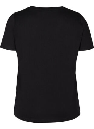 Lyhythihainen t-paita printillä, Black, Packshot image number 1