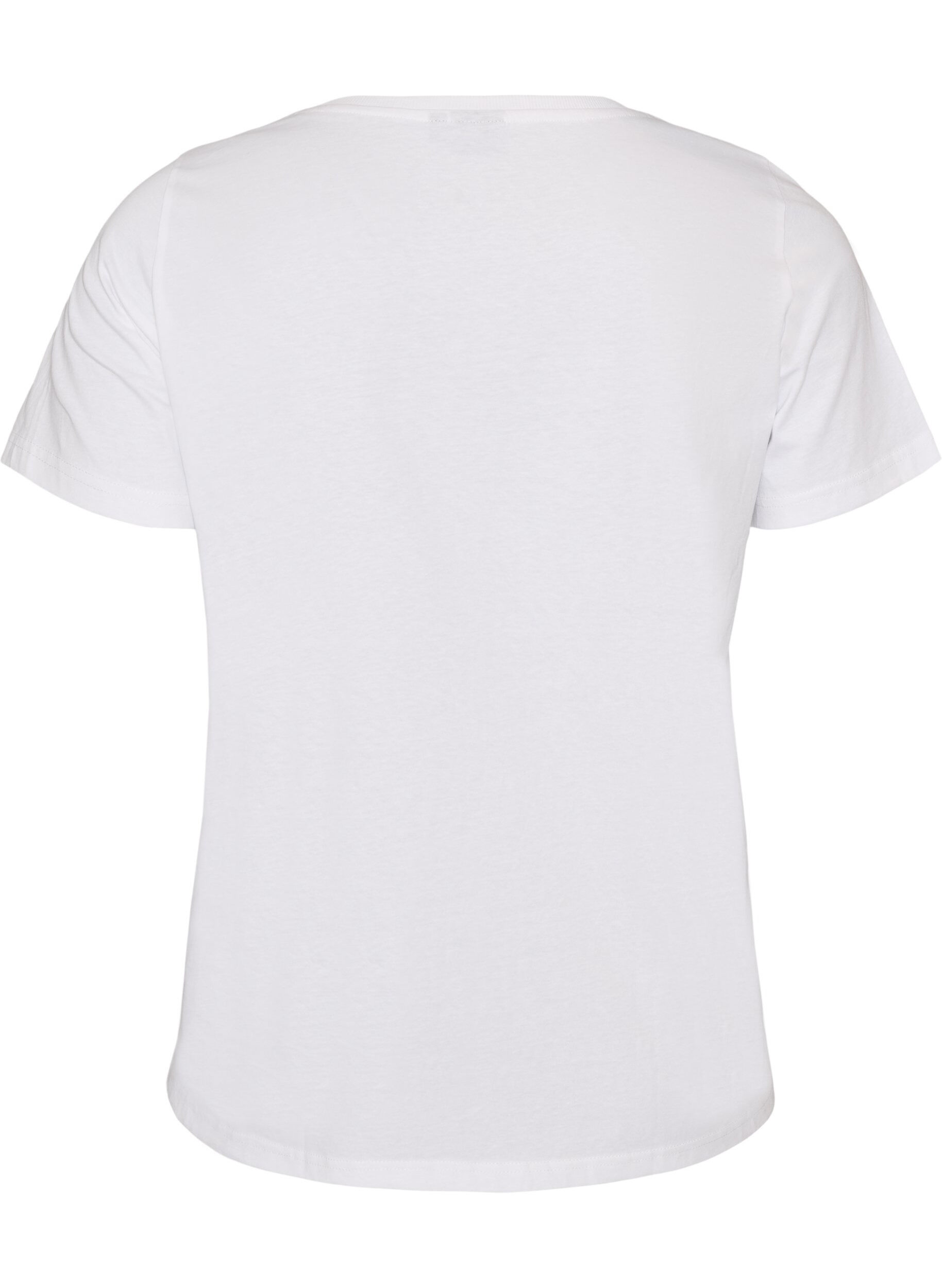 ZizziPuuvillainen T-paita etupainatuksella, Valkoinen, Packshot image number 1