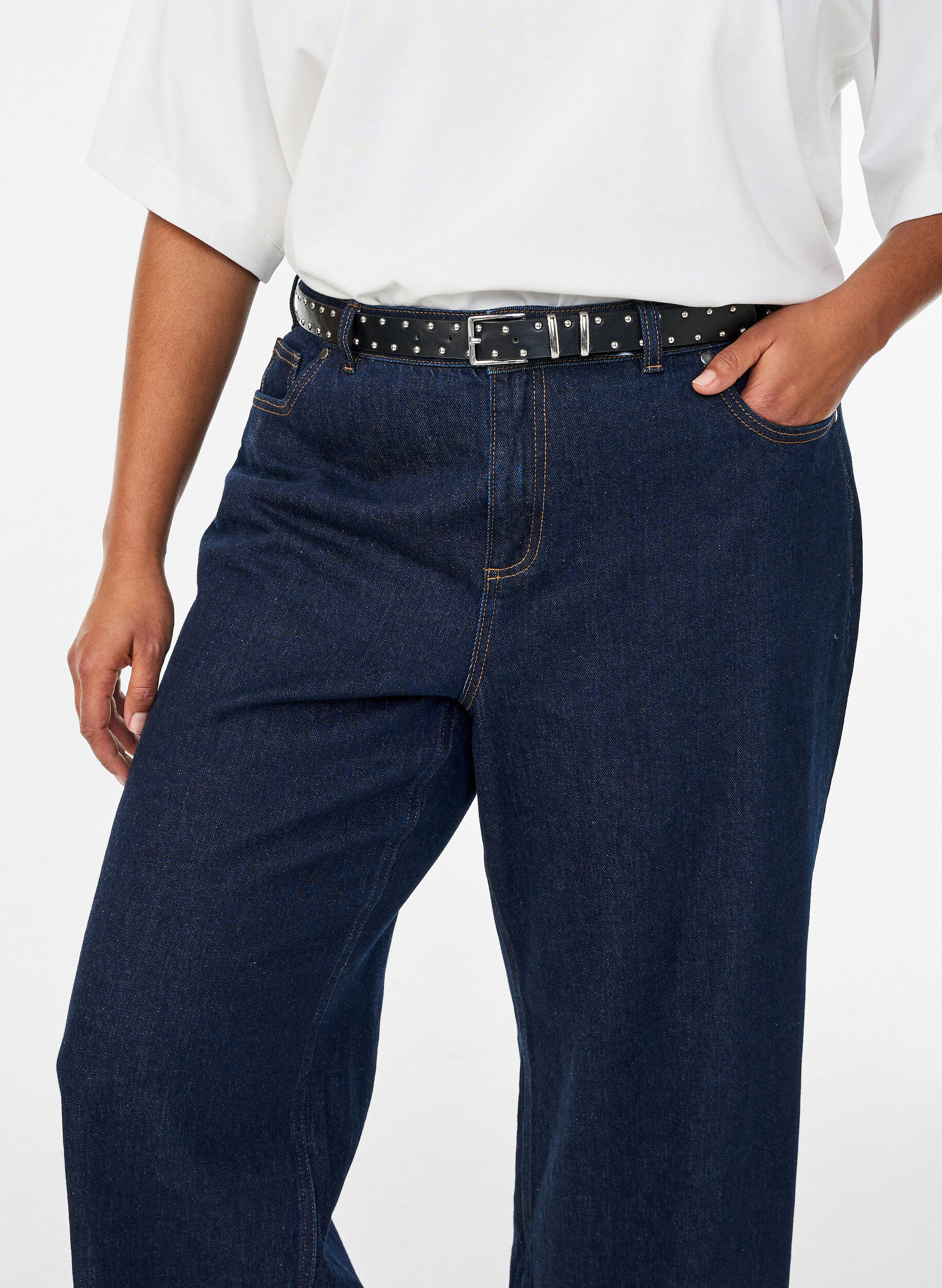 Zizzi Keinonahkavy&ouml; niiteill&auml;, Musta, Model image number 0