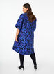 Lyhyt jacquard-mekko 3/4-hihoilla, Black Blue, Model image number 1
