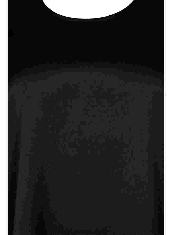 Pitkähihainen pusero pyöreällä pääntiellä, Black, Packshot image number 2