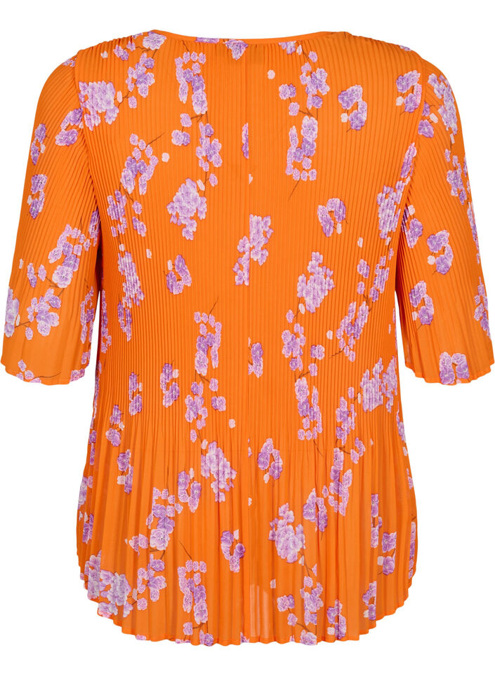 Kukallinen pliseerattu pusero , Exuberance Flower, Packshot image number 1