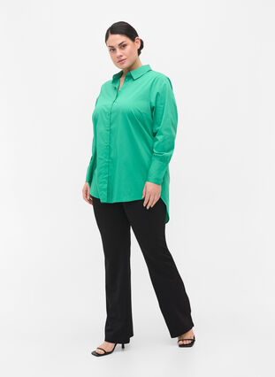 Pitkähihainen paita korkeilla manseteilla, Holly Green, Model image number 2