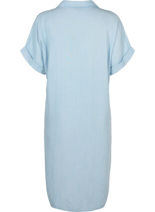 Lyocell-kuidusta (TENCEL™) valmistettu paitamekko lyhyillä hihoilla, Light blue denim, Packshot image number 1