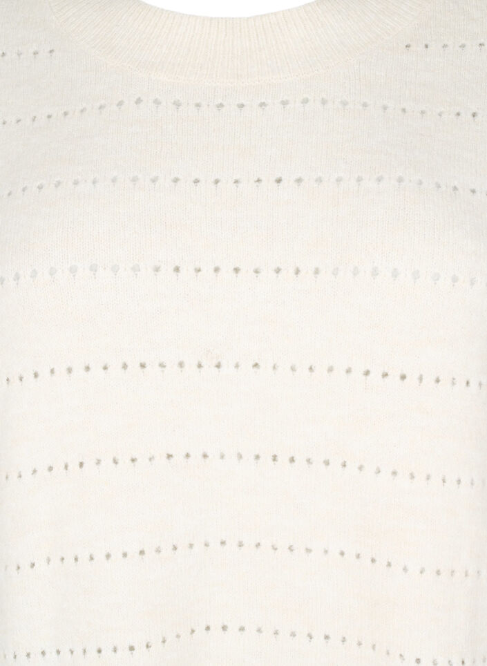 Neulepaita pyöreällä pääntiellä ja pitsikuviolla, Birch Mel., Packshot image number 2