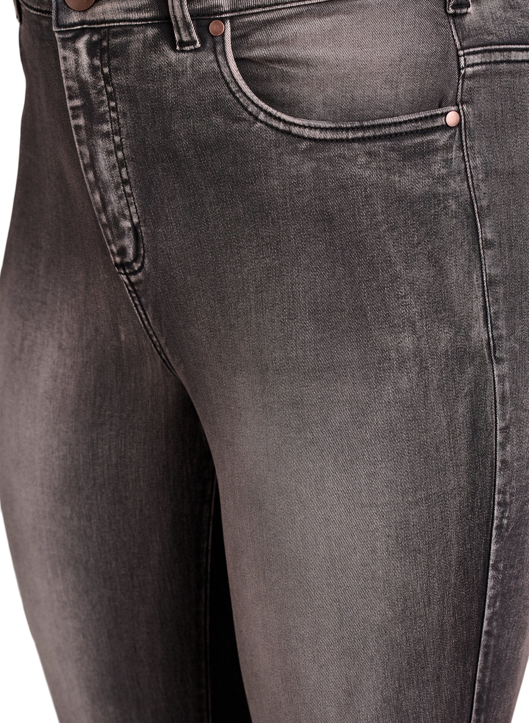ZizziSuper slim Amy-farkut korkealla vy&ouml;t&auml;r&ouml;ll&auml;, Harmaa, Packshot image number 2
