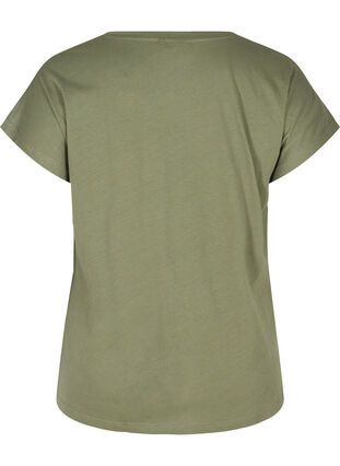 Puuvillainen t-paita napeilla, Thyme, Packshot image number 1