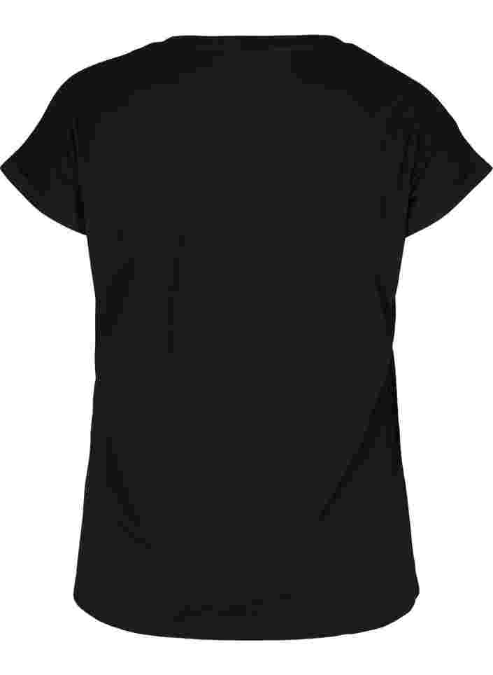 T-paita puuvillasekoitteesta, Black, Packshot image number 1