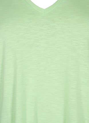 Lyhythihainen perus t-paita, jossa on v-pääntie, Paradise Green, Packshot image number 2