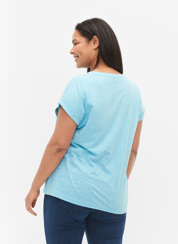 Meleerattu t-paita lyhyillä hihoilla, Blue Atoll Mél, Model image number 1