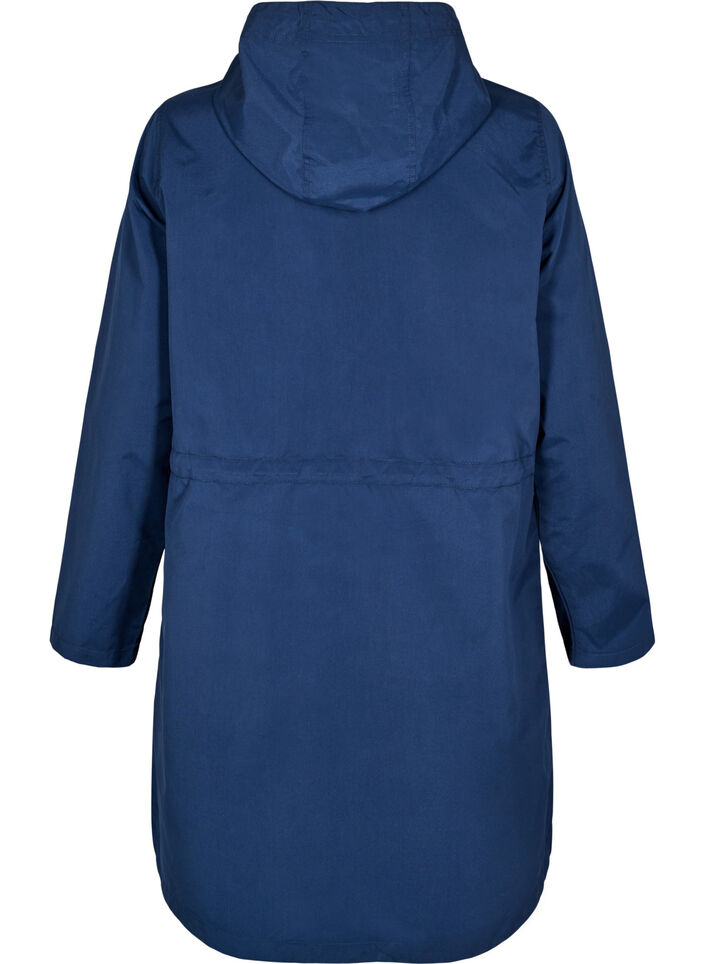 FLASH - Vettä hylkivä parka hupulla, Sininen, Packshot image number 1