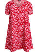Lyhyt a-linjainen mekko kukkakuviolla, Punainen, Packshot image number 0