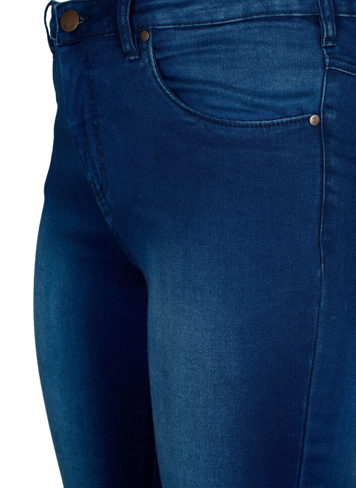 Super slim Amy-farkut korkealla vy&ouml;t&auml;r&ouml;ll&auml;, Blue Denim, Packshot image number 2