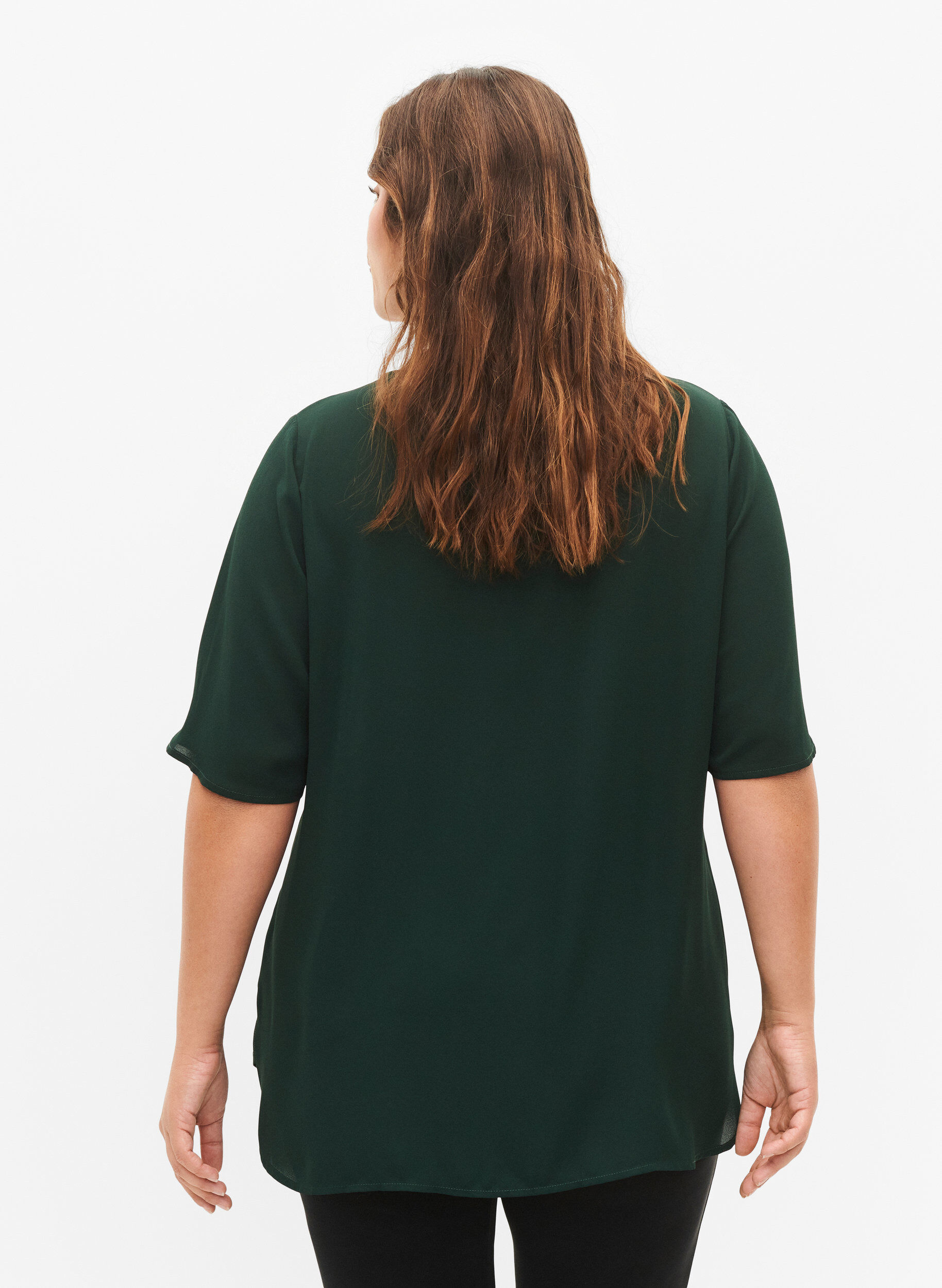 Zizzi V-p&auml;&auml;ntie pusero ny&ouml;rill&auml;, Scarab, Model image number 1